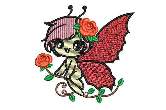 Fairy Girl with Rose Embroidery Design Review