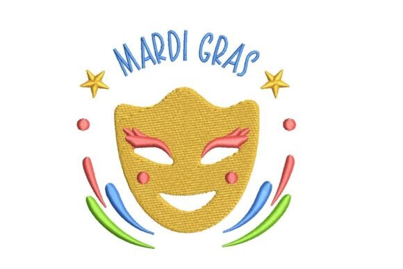 Mardi Gras Smiling Mask Embroidery Review
