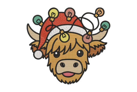 Review: Christmas Highland Cow Embroidery Design