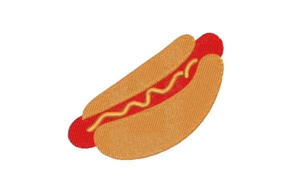 Review: Classic Hot Dog with Mustard Embroidery Design