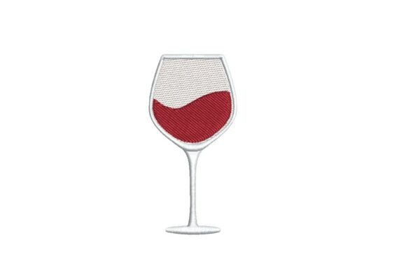 Review: Classic Red Wine Glass Embroidery Design