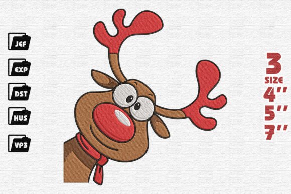 Review: Goofy Peeking Reindeer Embroidery Design
