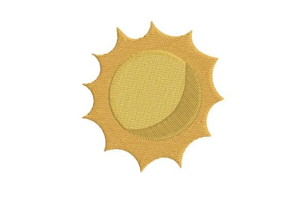 Review: Stylized Golden Sun Embroidery Design