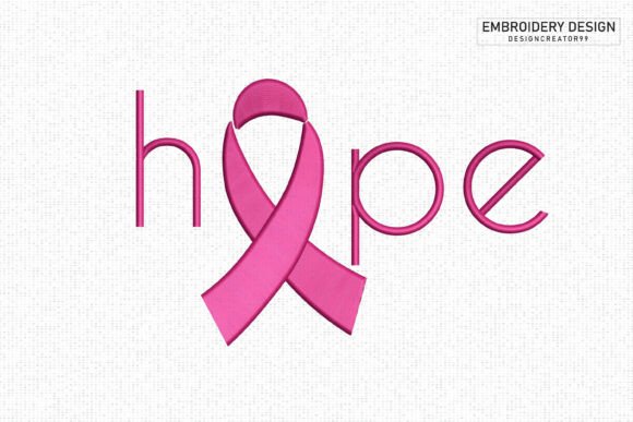 Reviewing Hope Ribbon Breast Cancer Embroidery